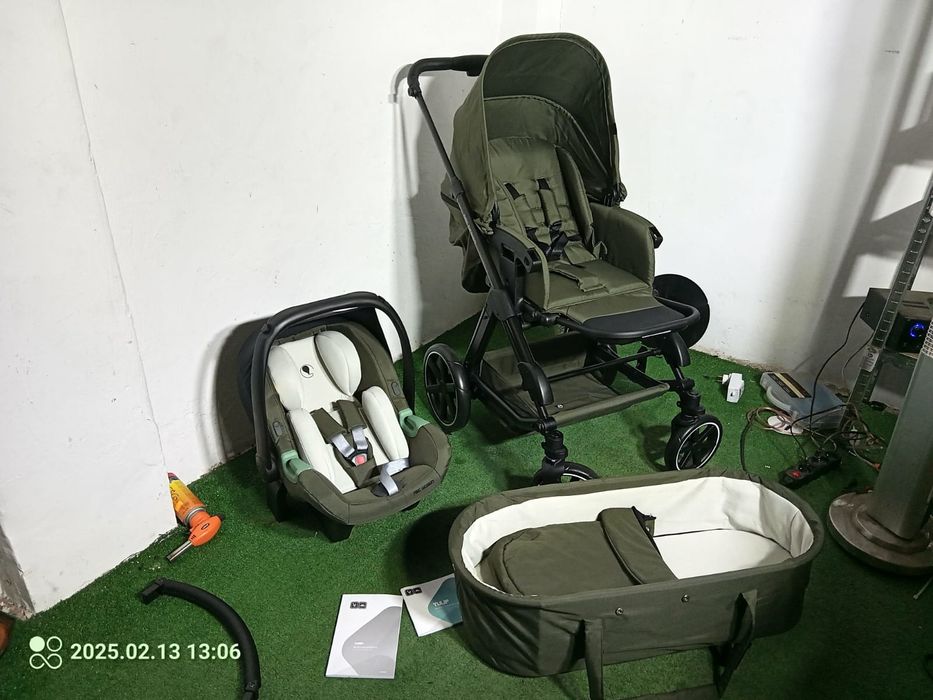 ABC Design Turbo 4 AIO ZESTAW 4w1 SZARY wózek spacerówka fotelik gondo