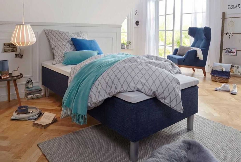 Tapczan/łóżko 70x200cm Box z wbudowanym materacem w różnych kolorach