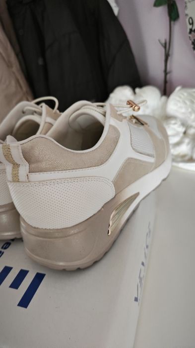 Buty beżowe kremowe adidasy buty sportowe sneakersy 42