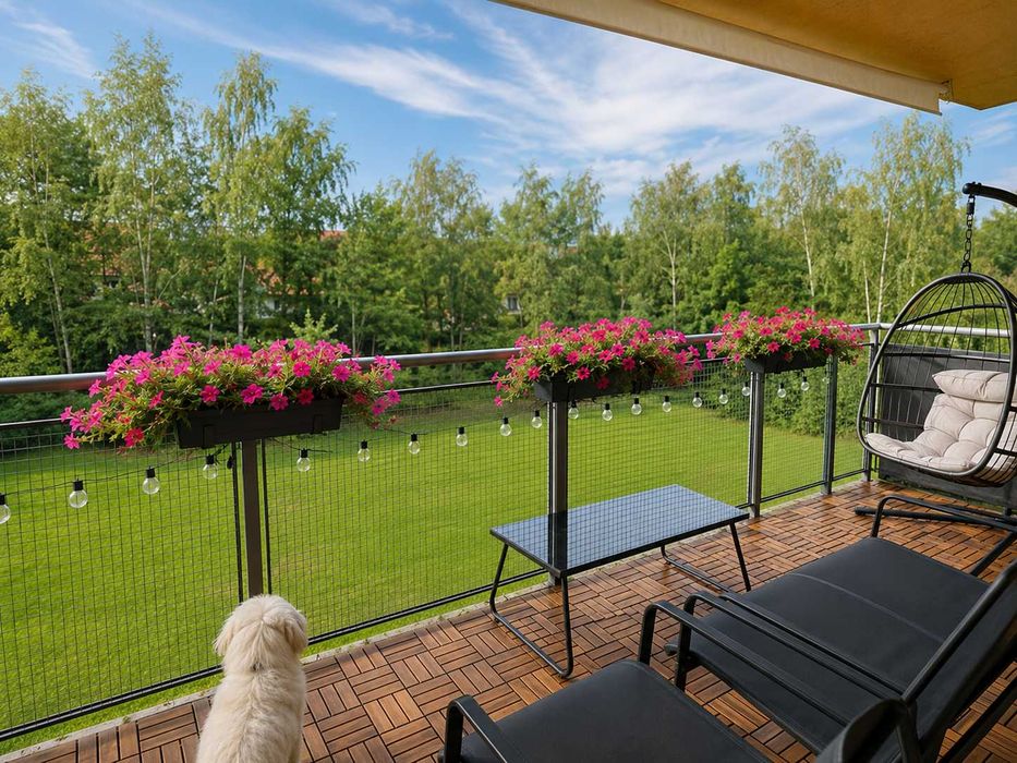 2-pokojowe mieszkanie 50 m² + osobna kuchnia | Duży balkon z widokiem na zieleń | Klimatyzacja | Sprzedaż prywatna