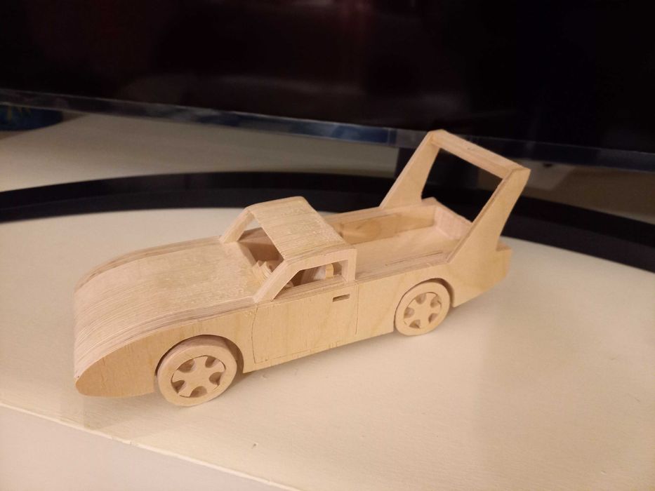 Carro Hot Rod Muscle Car - Réplica em Madeira