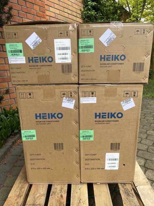 Klimatyzator Heiko 2,5 kW- jednostka zewnetrzna i wewnetrzna - NOWE