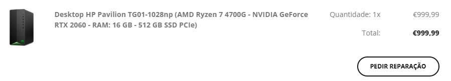 Desktop Hp Pavillion RTX 2060 Rayzen 7