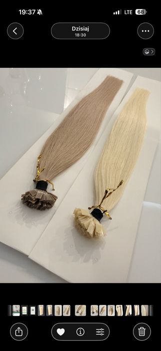 Włosy naturalne flat tip keratyna hair 40cm zagęszczanie przedłużanie