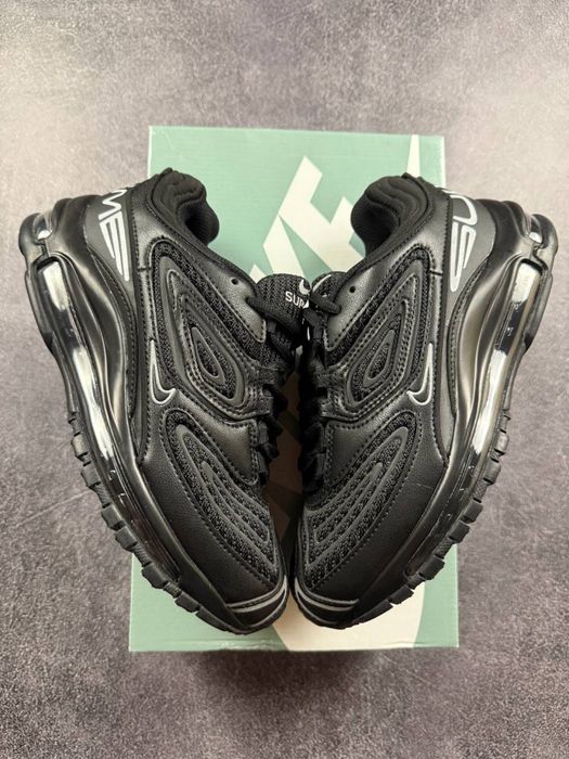 Найкраща Якість! Кросівки Nike Air Max 98 x Supreme Black•Найк Аір макс (чорні) Супрім,supreme nike, air max 98