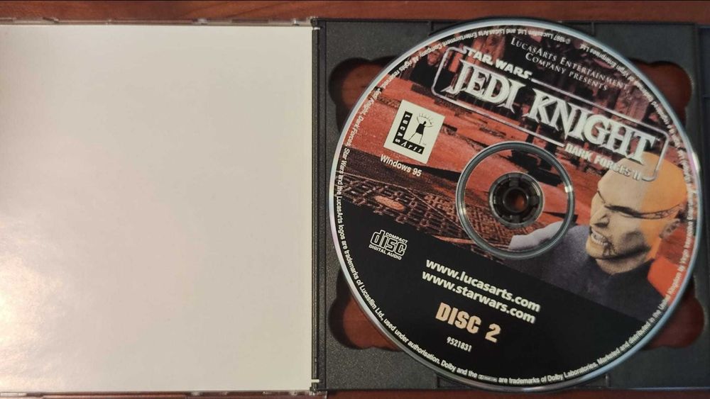 Jogo PC Starwars Jedi Knight Dark Forces II LucasArts Big Box