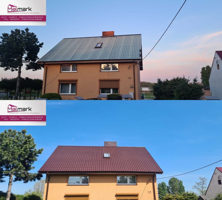 Malowanie mycie dachu dachów natryskowe malmark.pl/galeria