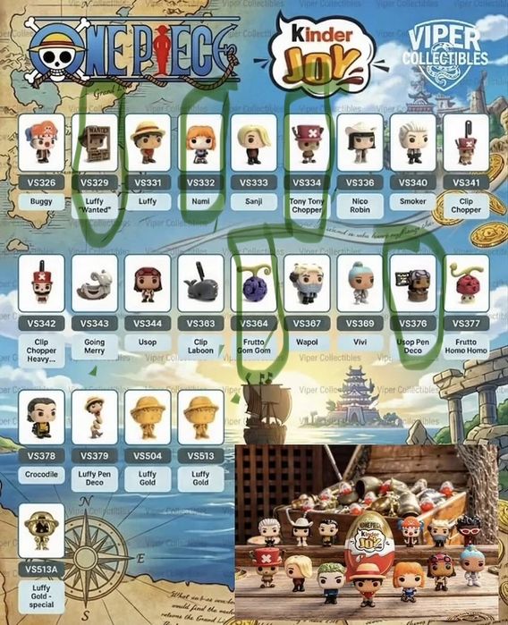 Фігурки kinder joy one piece