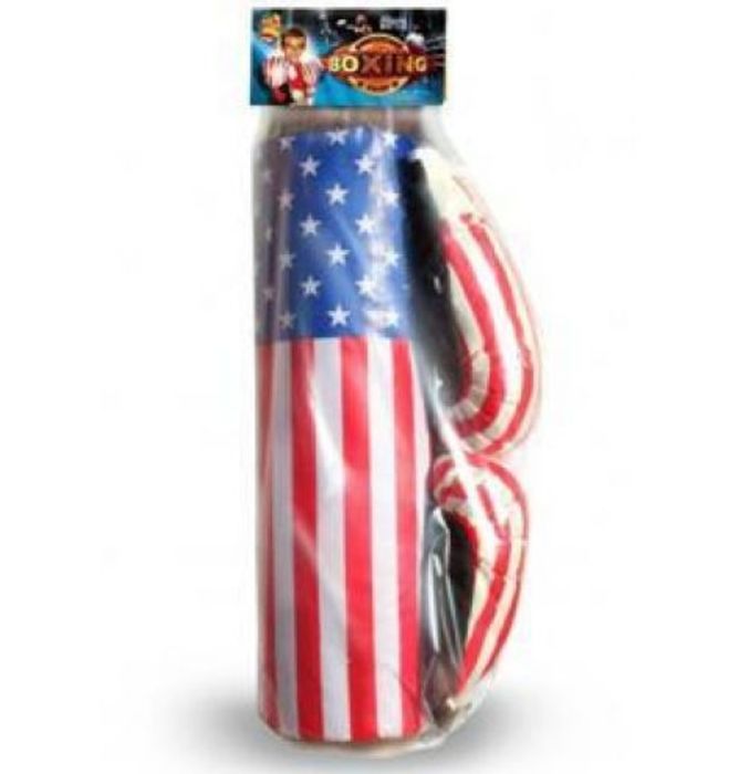 Боксерський набір в куль. "Америка" Малий. рукавички