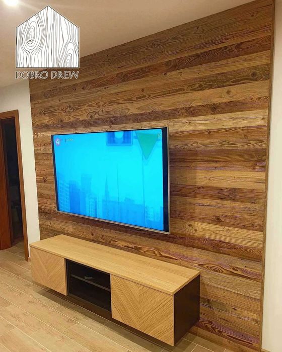 stare deski na ścianę lamele naturalne panele ścienne sufit boho loft