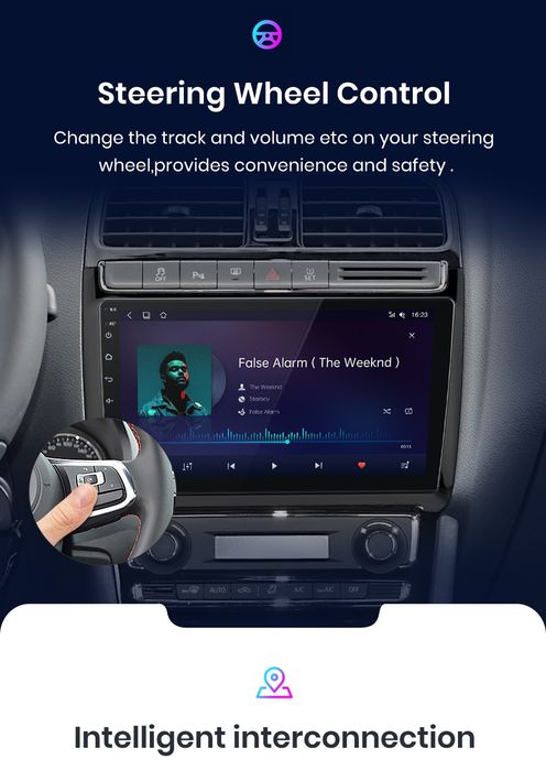 Rádio 9" android Volkswagen Polo 2008-20 Bluetooth WIFI GPS Novo