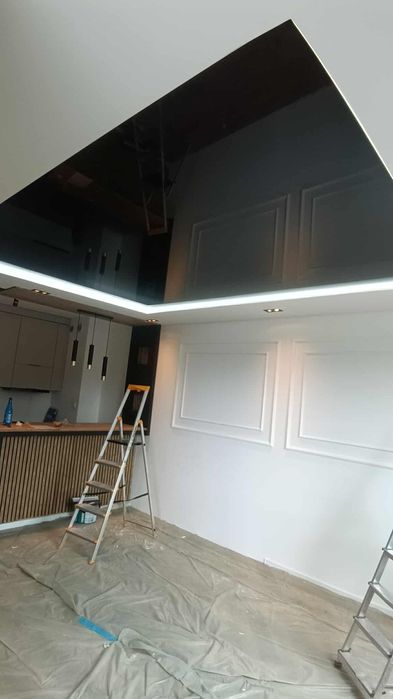 Wykończenie wnętrz sufit napinany oświetlenie LED