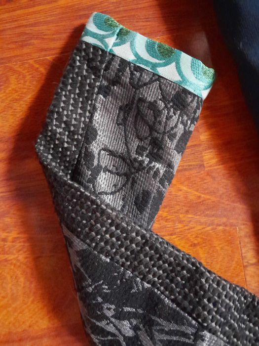 Desigual, kolorowy płaszcz z różnych faktur 34/36