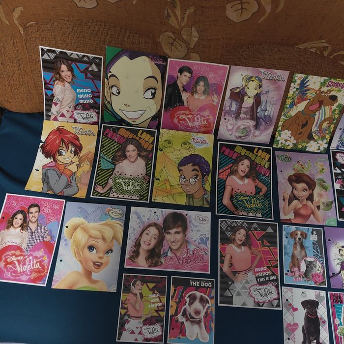 Zestaw karteczek do segregatora Witch gładkie,również inne z brokatem.