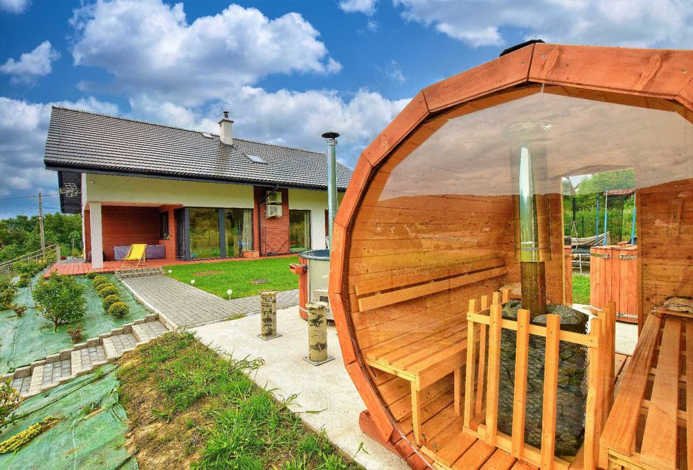 Sylwester Domek ArPioNa na wyłączność sauna jacuzzi ognisko grill piękne widoki,