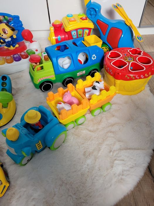 Zestaw zabawek interaktywnych edukacyjnych sorter pchacz