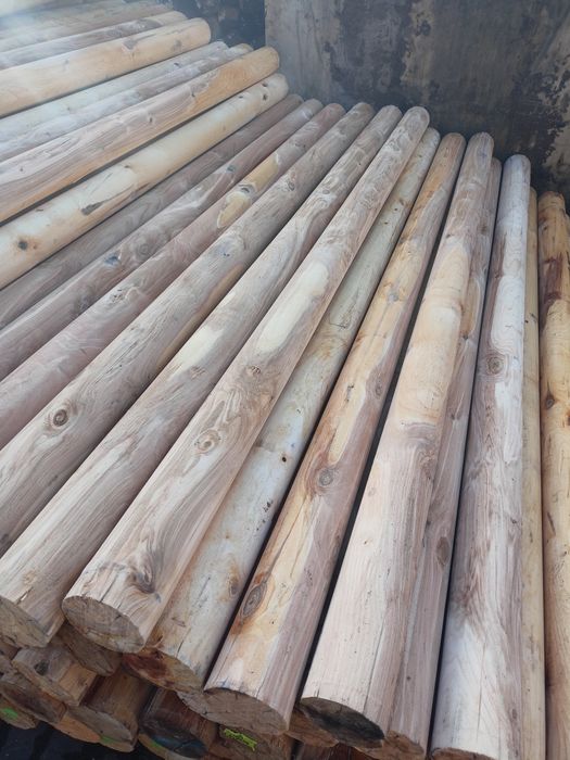 Słupki drewniane toczone wałki toczone palisada 10x260cm 16zł szt
