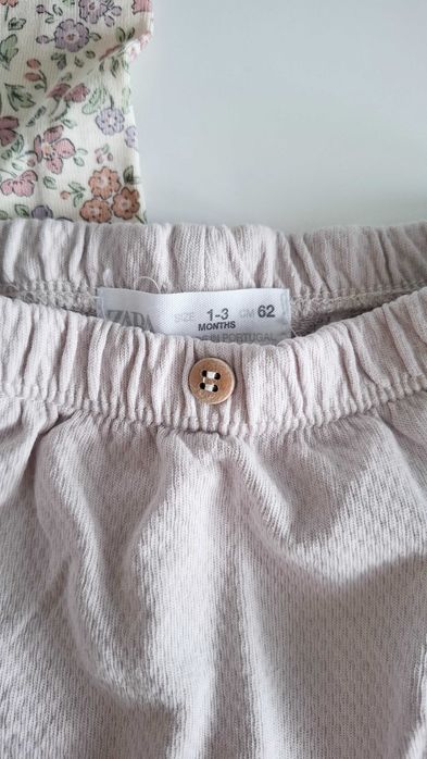 Zara H&M 2x spodnie getry leginsy niemowlęce 62