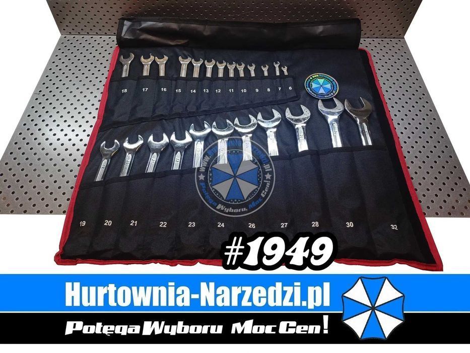 klucze płasko-oczkowe 6-32mm zestaw kluczy płaskich płasko oczkowe