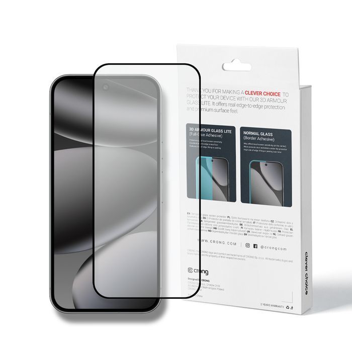 Crong 3D Glass Lite - Szkło Full Glue Google Pixel 9 Pro XL