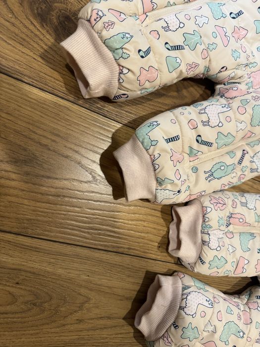 Kombinezony zimowe dla bliźniaczek rozm. 74