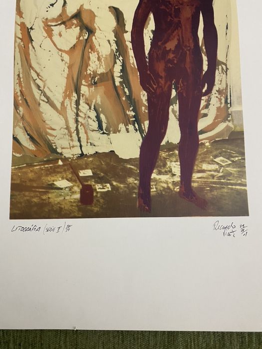 Litografia numerada e assinada