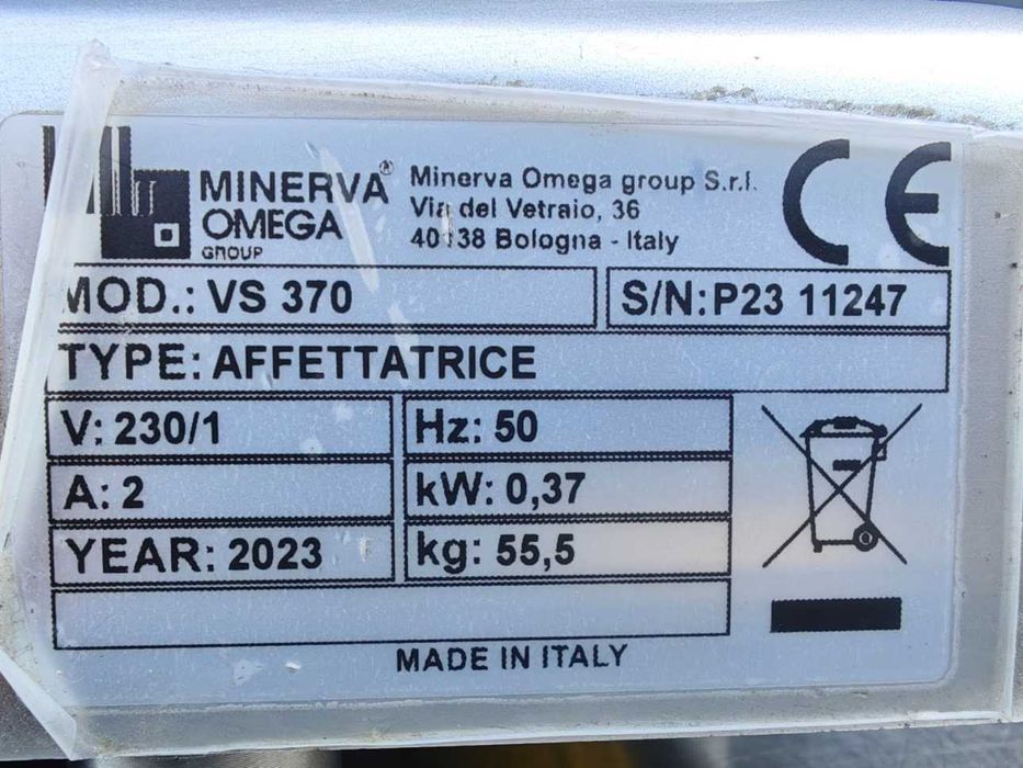 Krajalnica  Omega VS 370 do wędlin sera mięsa Made in Italy