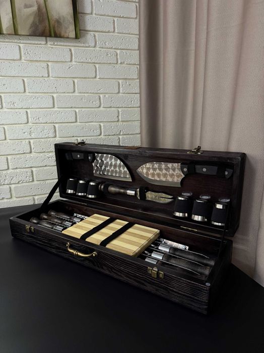 Набір шампурів в кейсі BS97 Шампура для шашлыка в кейсе на подарок