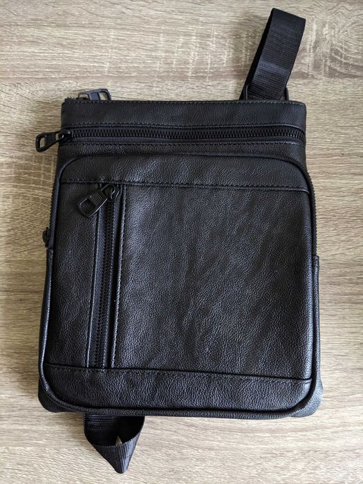 Чоловіча сумка Екокожа 21х25х5 см коричнева