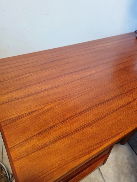 Biurko tekowe,wolnostojące,duński design,Dania lata 60/70,Mid century