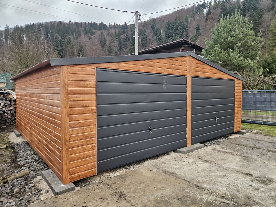 7x6 WIE Garaże Blaszane Garaż Blaszany Blaszak Orzech Blaszaki