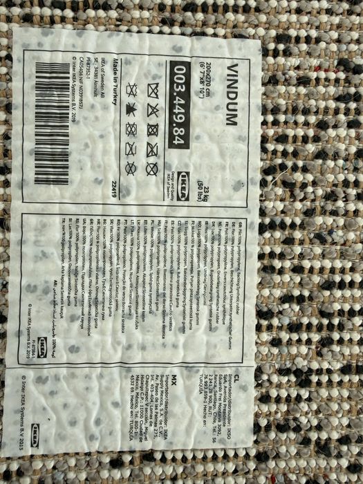 Tapete sala Ikea VINDUM 200x270