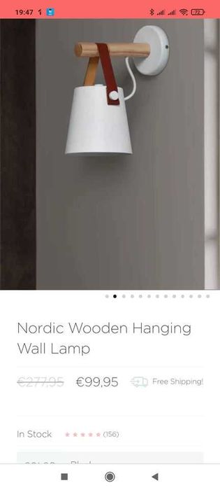 Pendentes de parede design minimalista nórdico NOVOs