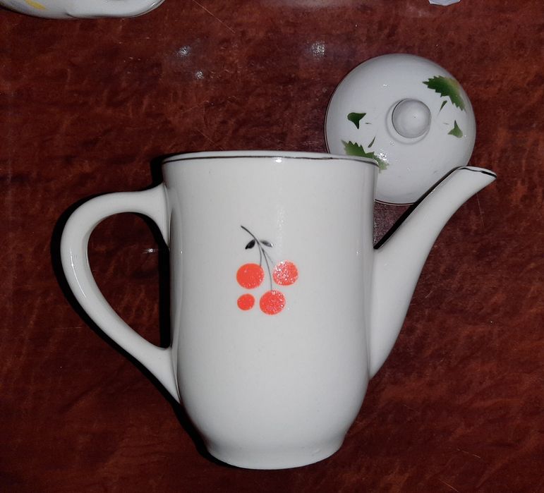 Игрушка детский  сервиз ссср рябина Гжель кофейник эгоист