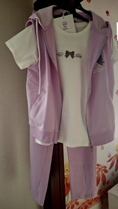 Костюм RAW спортивний, прогулянковий, трикотажний, 3 в 1й, ХS