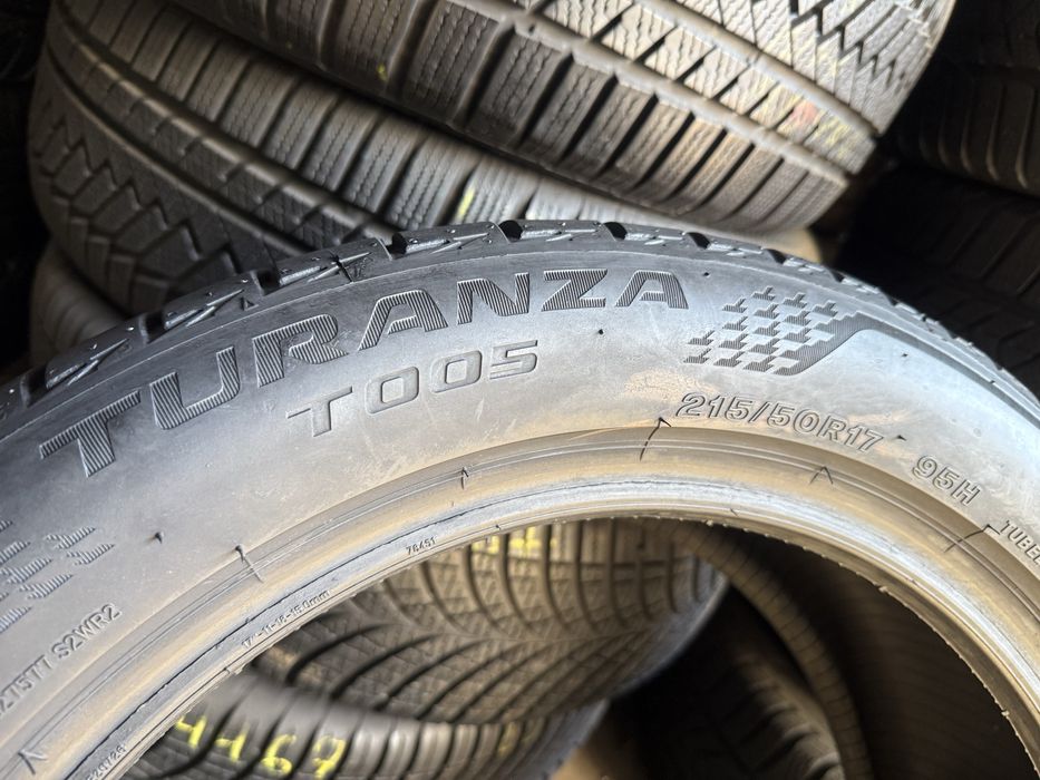 Літні шини 215/50 R17 Bridgestone Turanza T005 2шт. 95% 2023