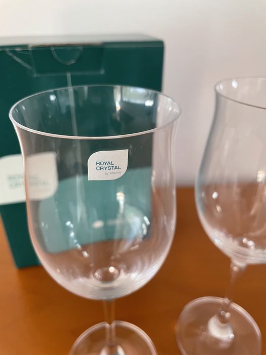 4 copos de vinho branco jovem Royal Crystal by Atlantis