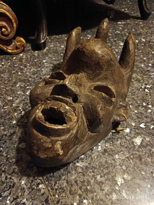 Máscara tribal Bamiléké Camarões 40 cm Anos 20