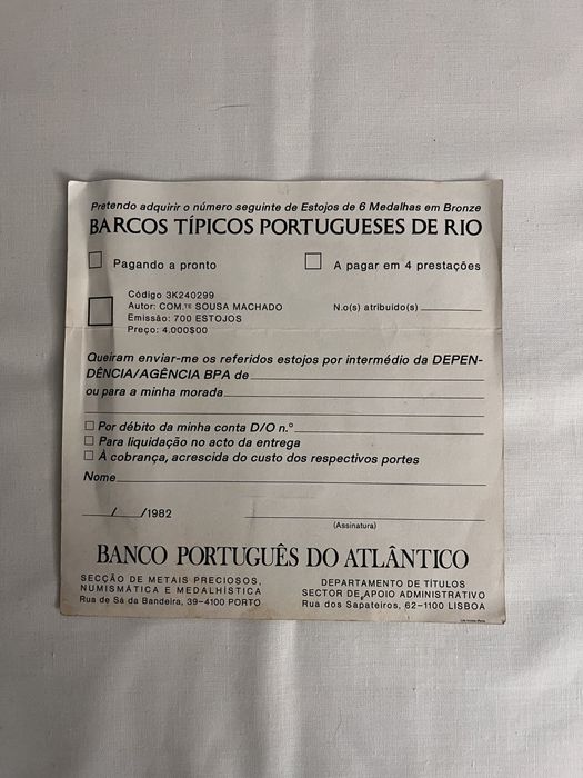 Barcos Típicos Portugueses De Rio Estojo de 6 Medalhas em Bronze