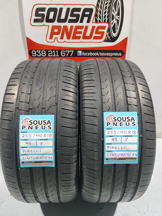 2 pneus semi novos 255/40R18 Pirelli - Oferta dos Portes