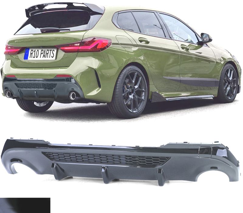 DIFUSOR BMW F40 19- LOOK M 135i PRETO BRILHANTE PLASTICO
