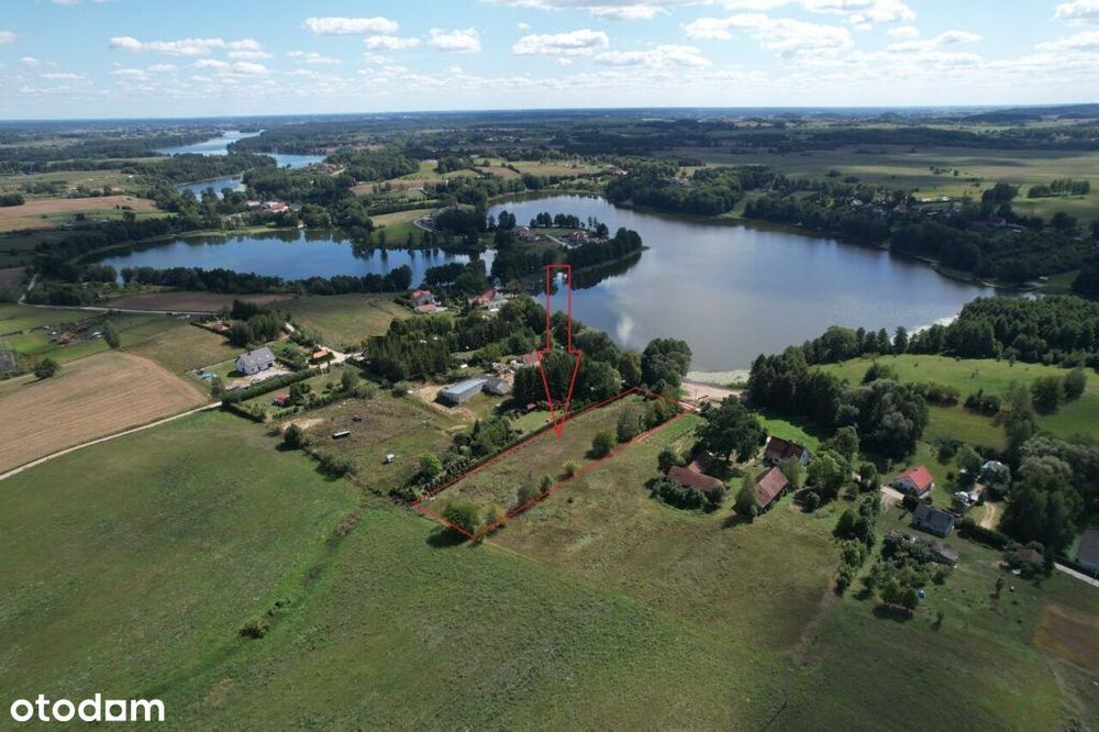 Działka z WZ na wzniesieniu nad jeziorem Lepaki Wielkie.