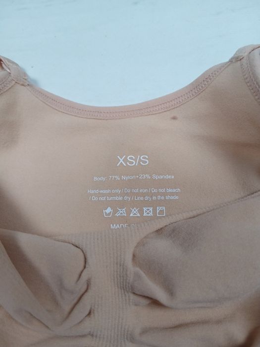 Bielizna modelująca body wyszczuplające nude XS S gorset