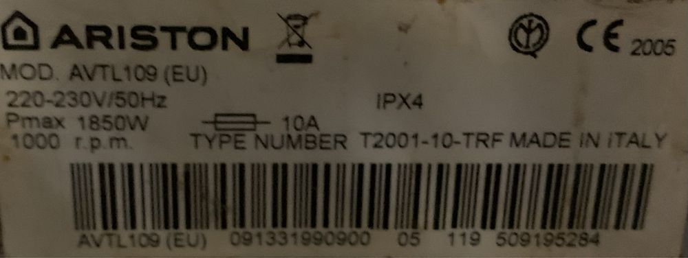 Мотор  Стиральная машина Ariston AVTL 109
