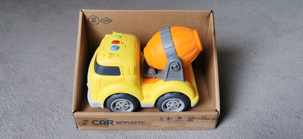 Betoniarka betoniarka żółta Pomarańczowa z dźwiękiem bio auto