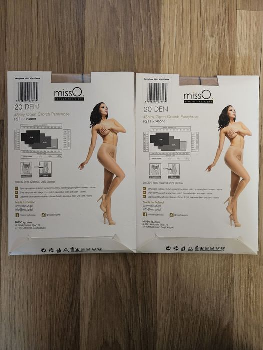 Rajstopy miss0 - open crotch S/M P211, visone