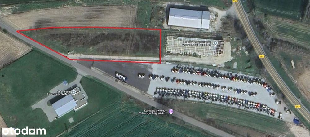 Działka Inwestycyjna z rozpoczętą budową Hali Produkcyjno-Magazynowej.