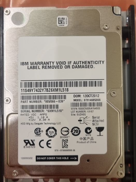 жорсткий диск IBM 85Y6088 (146GB 15K SAS 2.5")