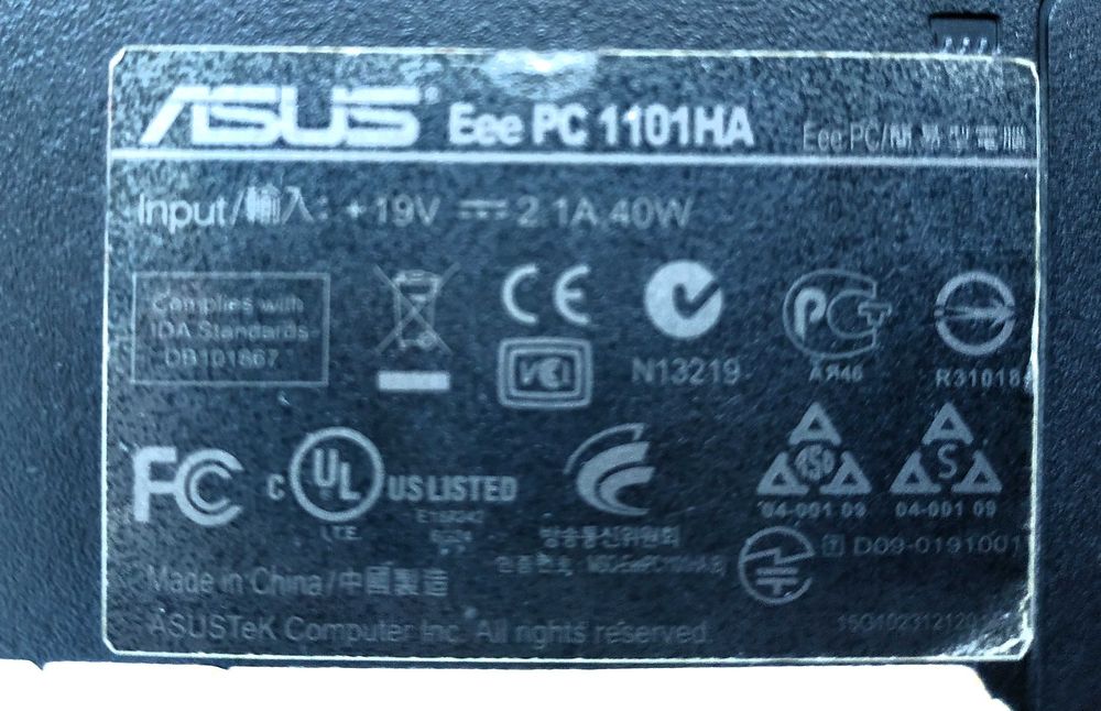 Asus Eee PC 1101HA