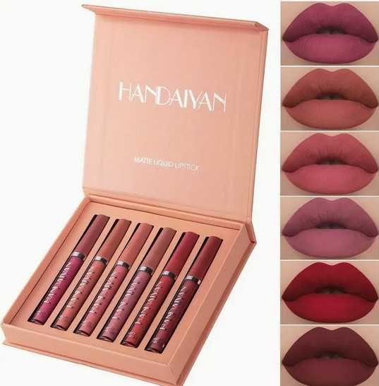 Zestaw 6 matowych pomadek